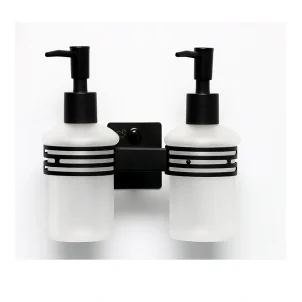 Double black Soap dispenser