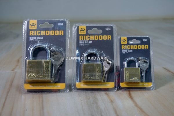 Richdoor Brass Padlock Set 3 Sizes 3