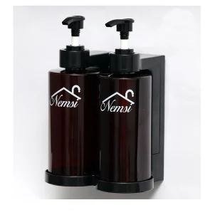 Translucent brown twin Soap dispenser