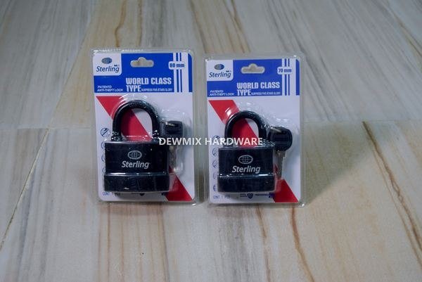 Sterling Black Iron Padlock Set 80mm 70mm 2