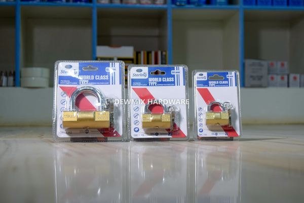 Sterling Brass Padlock Set 3 Sizes