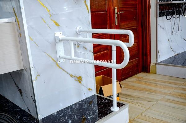 White Bathroom Safety Grab Bar U-Shape