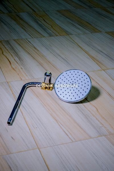 Chrome Rainfall Shower Head with Wall Arm