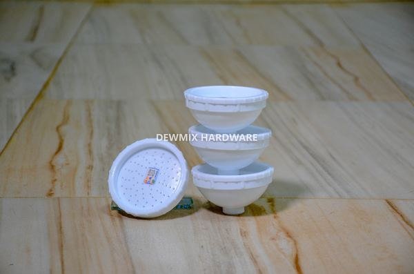 White Plastic Shower Rose Set