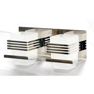 Chrome Mirror Finish Shiny Double Tumbler Holder T