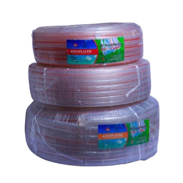 Clear Braided PVC Hose Pipe (per metre)