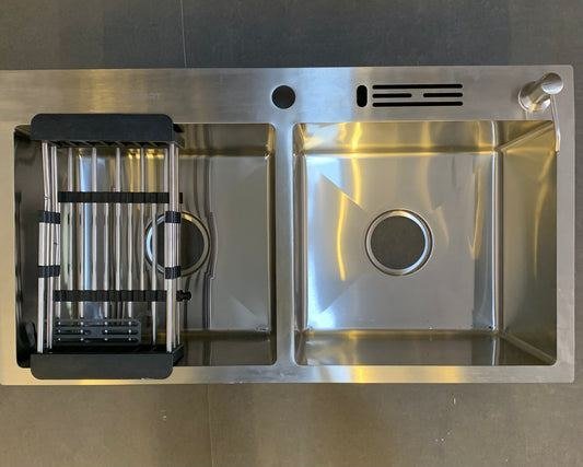 Double Stainless Steel Sink 78Cm by 43Cm