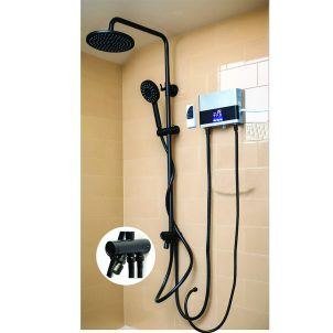 Black Way Shower Mixer With Digital Instant Heat