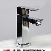 Basin Tap Square Framed High Neck