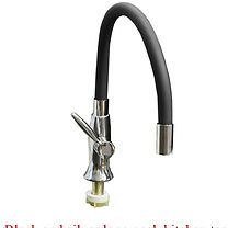 Black and Silver Long Neck Kitchen Tap
