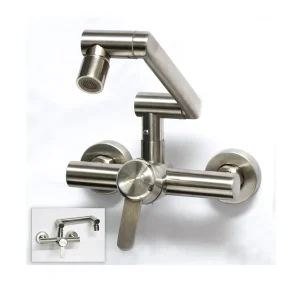 Brushed Nickel Pot Filler Wall Kitchen Mixer Tap