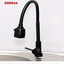 Flexible Kitchen Pillar Tap Black