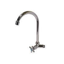 Long Neck Kitchen Bib Tap Chrome Plated Abs